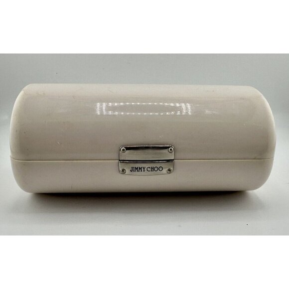 Jimmy Choo Off-White Cream Hardshell Clamshell Sunglasses Case Hard Protective - Picture 1 of 5
